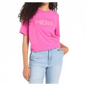 NEW NULL mère amour graphic tee top in rouge